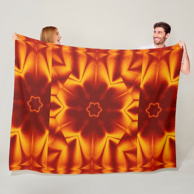 Bohemische Blume 77 Fleecedecke (Beispiel)