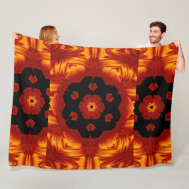 Bohemische Blume 82 Fleecedecke