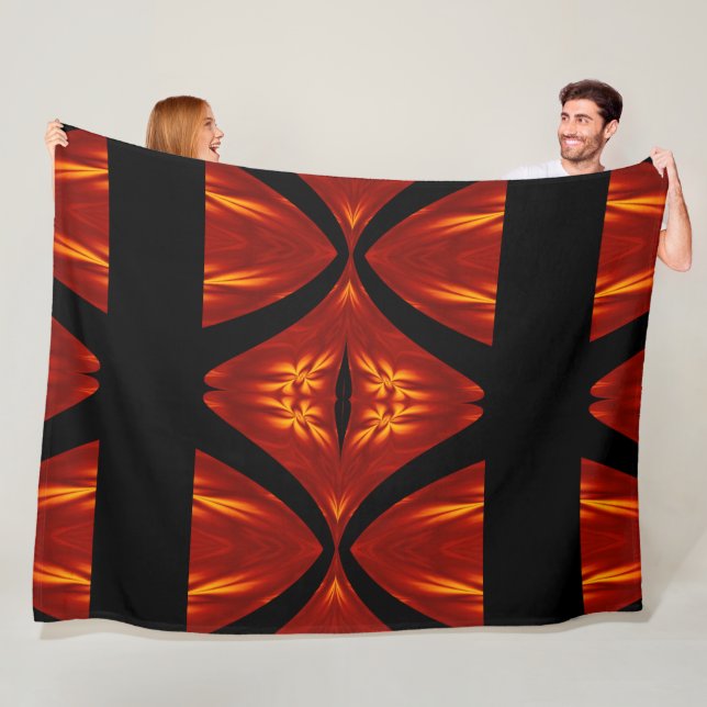 Bohemische Blume 83 Fleecedecke (Beispiel)