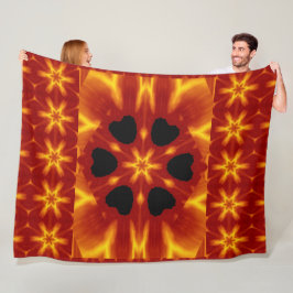 Bohemische Blume 87 Fleecedecke