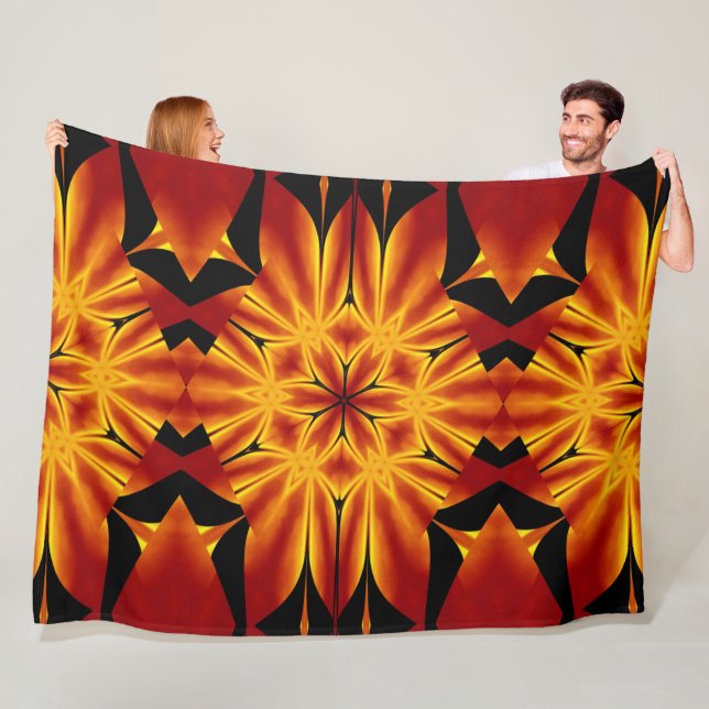 Bohemische Blume 93 Fleecedecke (Beispiel)