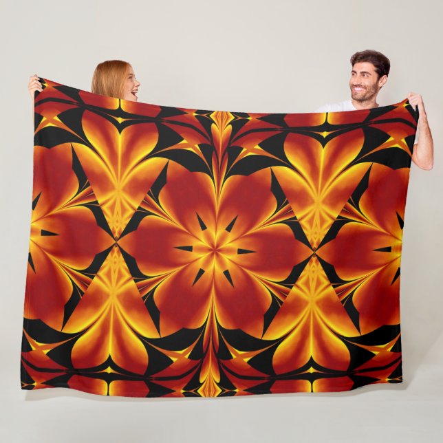 Bohemische Blume 94 Fleecedecke (Beispiel)