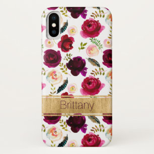 Bohemische Blume, Feathers Case-Mate iPhone X Fall Hülle