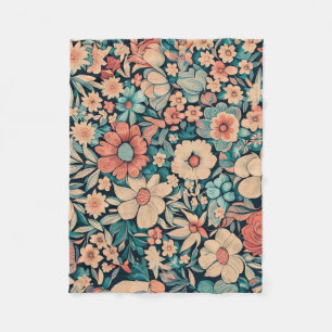 Bohemische Blume Fleecedecke