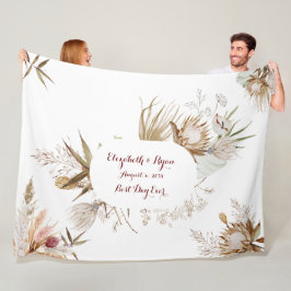 Bohemische Blume Hochzeitscouch Fleecedecke