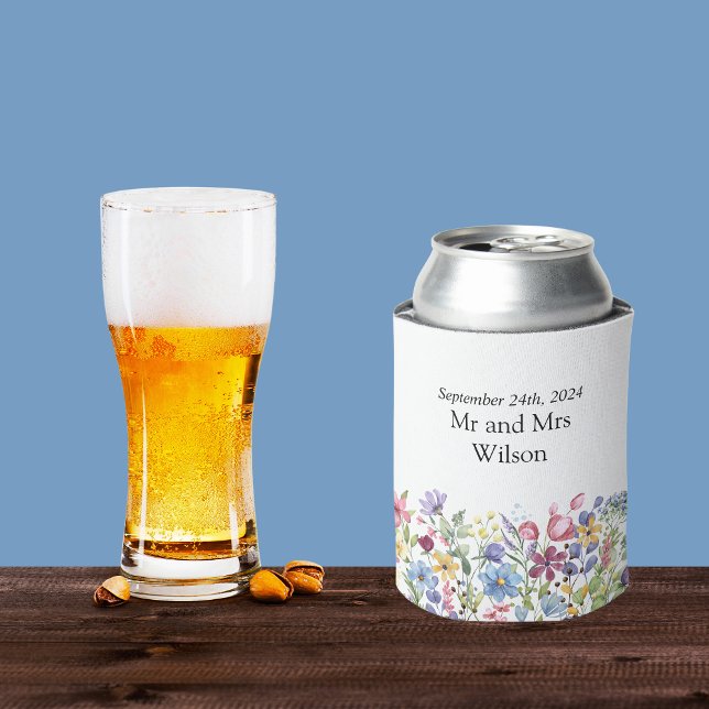 Bohemische Blume im Wasserfarben Dosenkühler (Von Creator hochgeladen)