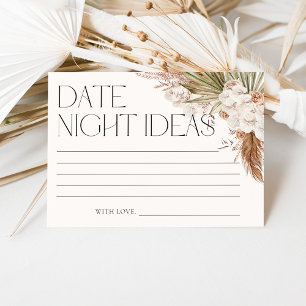 Bohemische Blumen & Federn Date Night Ideas Einladung