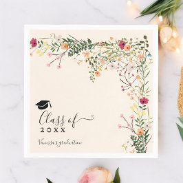 Bohemische Blumendekoration Wildblumen Abschluss Serviette