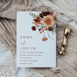 Bohemische Blumenhochzeit Einladung