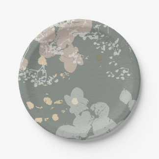 Bohemische Blumenpapier-Teller für Babydusche Pappteller