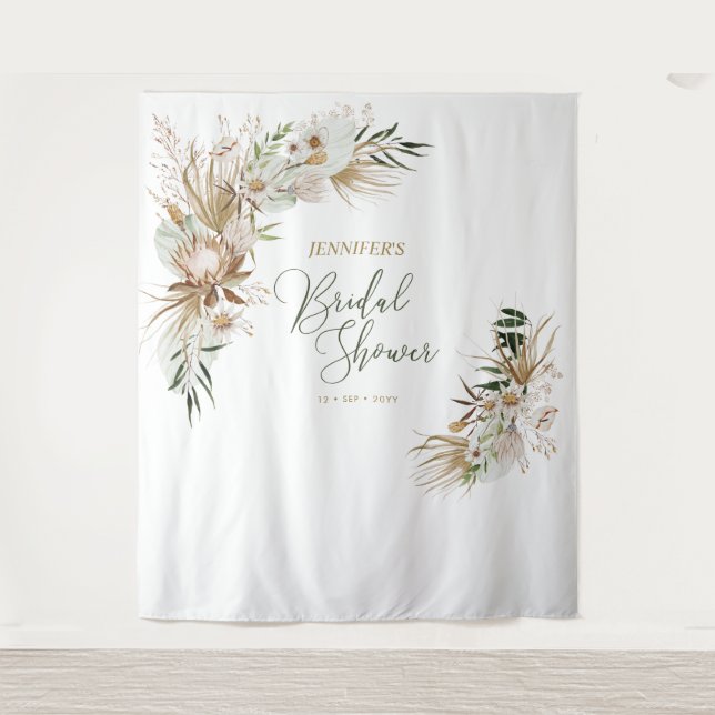 Bohemische Boho Bridal Polterabend Dekoration Tape Wandteppich (Vorderseite)