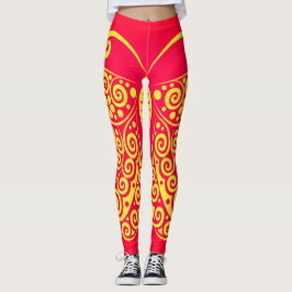 Bohemische Butterfly-Leggings Leggings