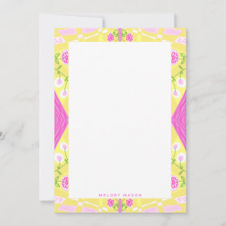 Bohemische Chintz-Illustration Mitteilungskarte