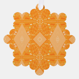 Bohemische Chintz Illustration Pastel Orange Ornament Karte