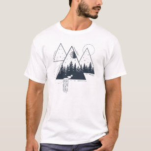 Bohemische Dreiecke moderner geometrischer Naturwä T-Shirt