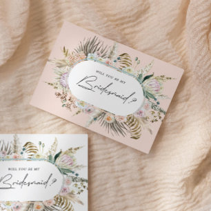 Bohemische Elegante Blumenbäder Einladung Postkarte