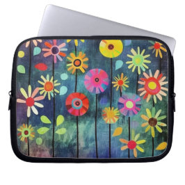 Bohemische farbige Blume Laptopschutzhülle