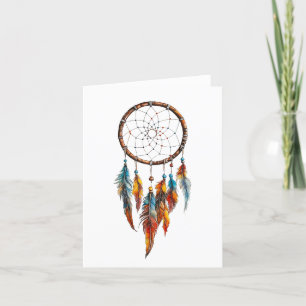 Bohemische Feather Dreamcatcher-Grüße-Karte Dankeskarte