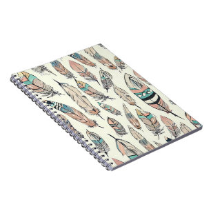Bohemische Feather Fabric Notebook Notizblock
