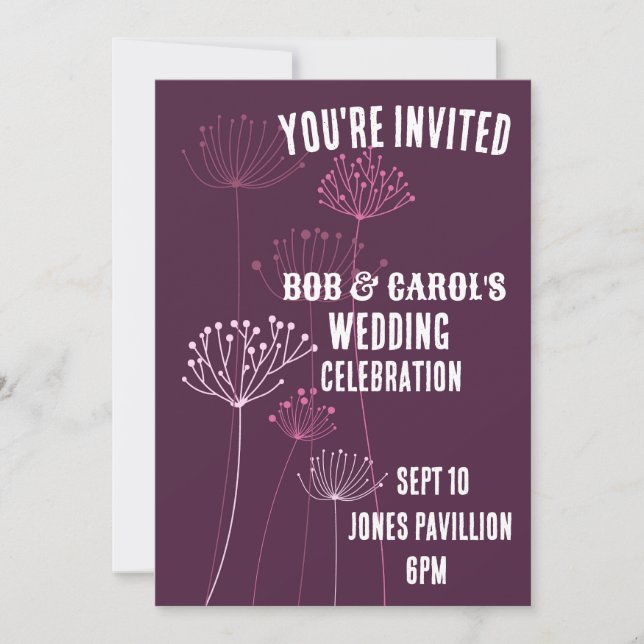 BOHEMISCHE FLORALBREITERINVITATIONEN EINLADUNG (Vorderseite)