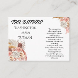 Bohemische florale Details - Umschließungskarte mi Begleitkarte