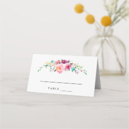 Bohemische florale Hochzeitskarten Platzkarte