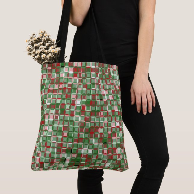 Bohemische Funky Christmas Checkerboard Muster Cro (Von Nahem)