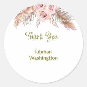 Bohemische Gastgeschenk Hochzeit Classic Round S Runder Aufkleber