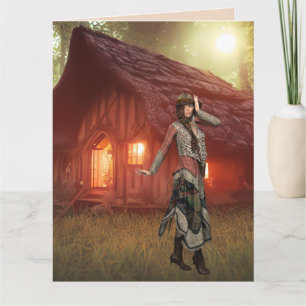 BOHEMISCHE GEBURTSTAGSKARTEN VON FRAU CABIN WOODS KARTE