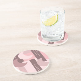 Bohemische geometrische rosa braune Formen Getränkeuntersetzer