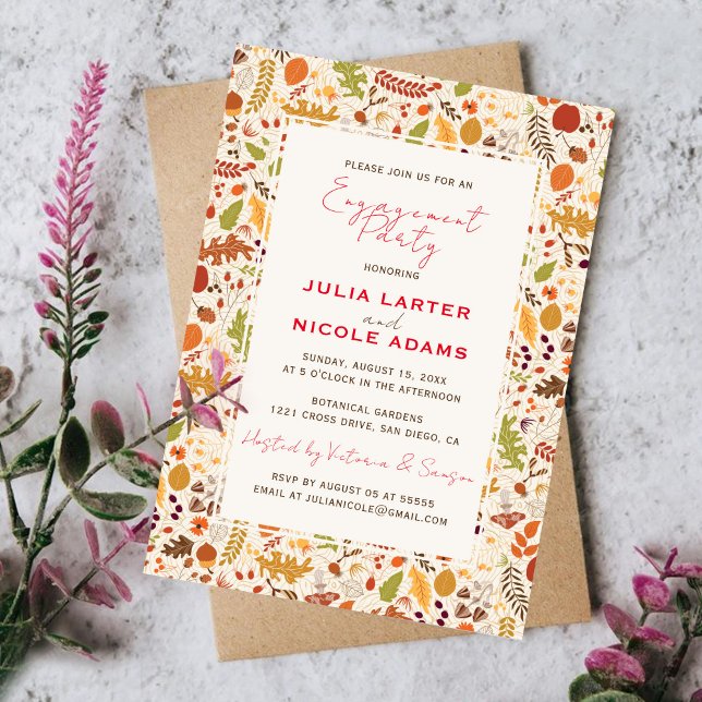 Bohemische, getrocknete Rustikale Herbstfallengagi Einladung (Von Creator hochgeladen)