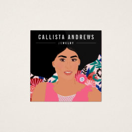 Bohemische Girl Illustration Earring Display Card