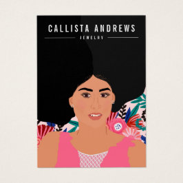 Bohemische Girl Illustration Earring Display Card