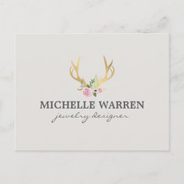 Bohemische Goldkläger mit Blume II Postkarte