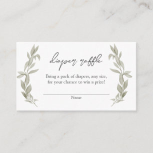 Bohemische Greenery Babydusche Windelwindeln Einla Begleitkarte