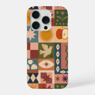 Bohemische Himmelskörper mit mystischen Symbolen iPhone 15 Pro Hülle