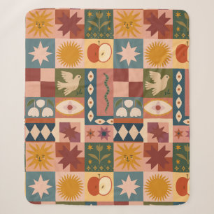 Bohemische Himmelskörper mit mystischen Symbolen Sherpadecke