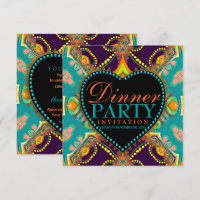 Bohemische Hippie Batik Dinner Party Einladungen