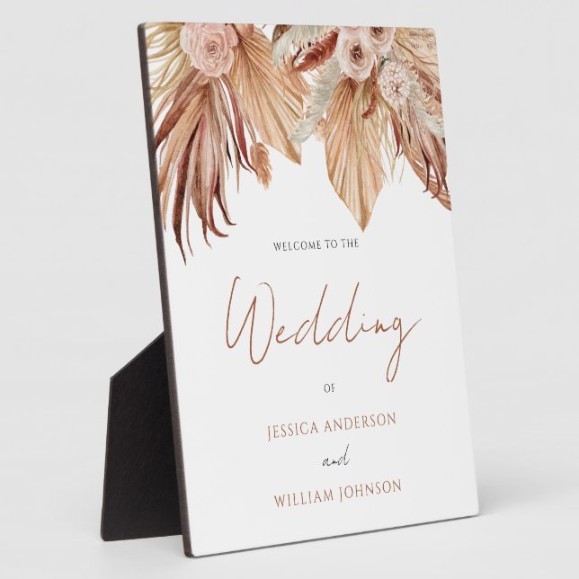 Bohemische Hochzeit Begrüßungseintritt Signature P Fotoplatte (Seite)