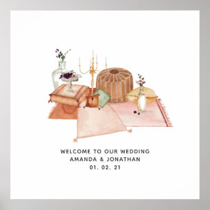 Bohemische Hochzeit im Dusty Herbst Poster