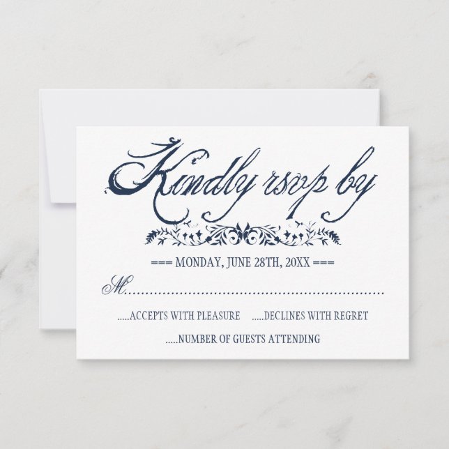 Bohemische Hochzeitskarten für Wasserfarben RSVP Karte (Vorderseite)