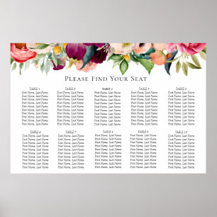 Bohemische Hochzeitstabelle Poster