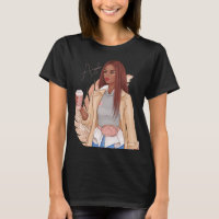 Bohemische Imitate Glitzer Girl Rotes Haar Braun R