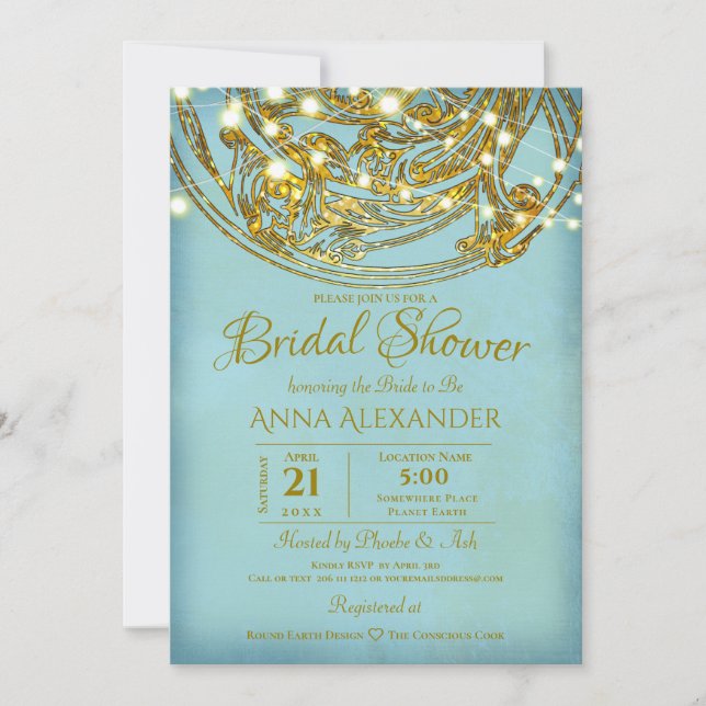 Bohemische, indische Inspirierte Jugendstil Einladung (Vorderseite)