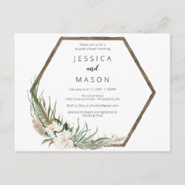 Bohemische Kranzpaare - Einladung Postkarte