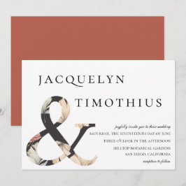 Bohemische Küstenchic-Etzeichen-Hochzeit Einladung