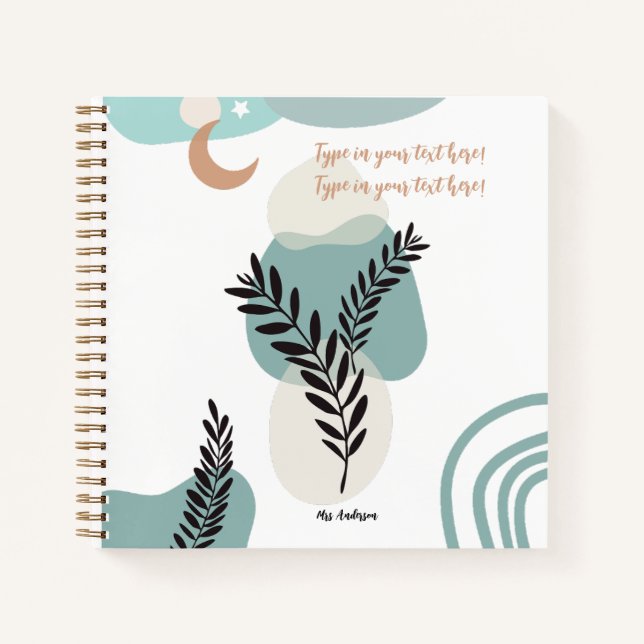 Bohemische Lehrerbewertung Moderne Sitte Notizbuch (Vorderseite)