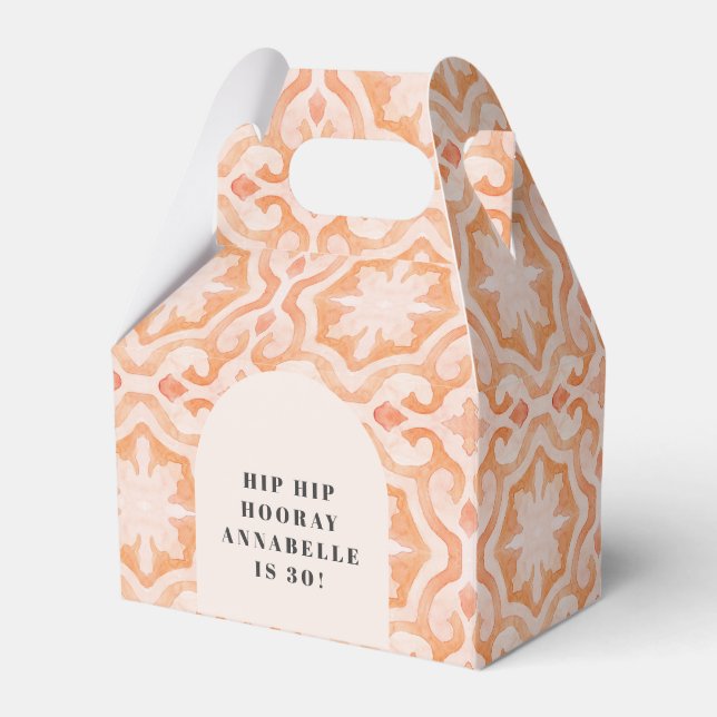 Bohemische marokkanische Aquarellpfeife Geburtstag Geschenkschachtel (Vorderseite)