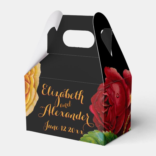 Bohemische moderne Hochzeit Geschenkschachtel (Vorderseite)