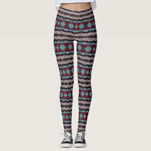 Bohemische Ornamente im Ethno-Stil, Azteken Leggings
